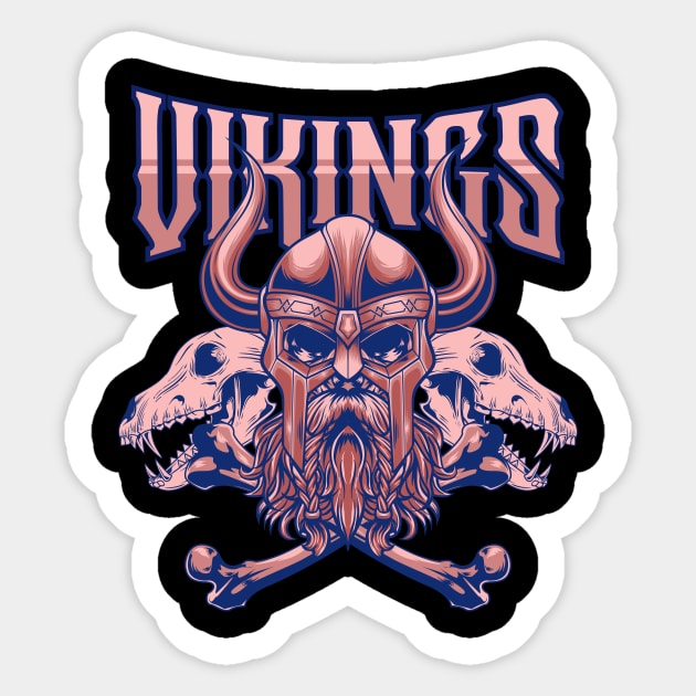 Viking Skull 7.1 Sticker by Harrisaputra